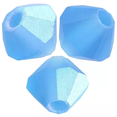 Perles toupies Preciosa - Rondelle Bead 4 mm - Capri Blue AB Matt x30