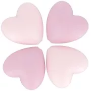 Perles coeurs en silicone 19x20 mm pour attache sucette - tétine - Multi rose x4