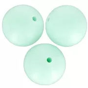 Perles rondes en silicone 15 mm pour attache sucette - tétine - Mint x3