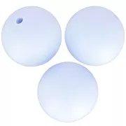 Perles rondes en silicone 15 mm pour attache sucette - tétine - Bleu Layette x3
