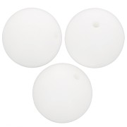 Perles rondes en silicone 15 mm pour attache sucette - tétine - Blanc x3|raw }}