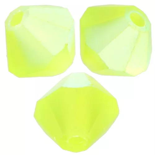 Perles toupies Preciosa - Rondelle Bead 4 mm - Limecicle AB Matt x30