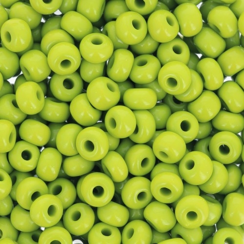 Perles rocailles Preciosa 6/0 4 mm - Opaque Olivine x20g