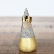 Sequins lisses 15 mm argenté x5