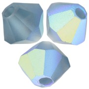 Perles toupies Preciosa - Rondelle Bead 4 mm - Montana AB Matt x30