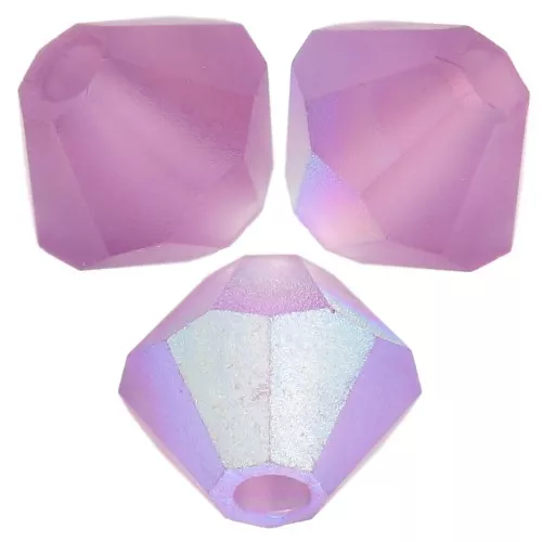 Perles toupies Preciosa - Rondelle Bead 4 mm - Amethyst AB Matt x30