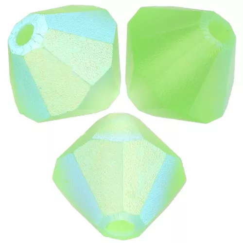 Perles toupies Preciosa - Rondelle Bead 4 mm - Peridot AB Matt x30
