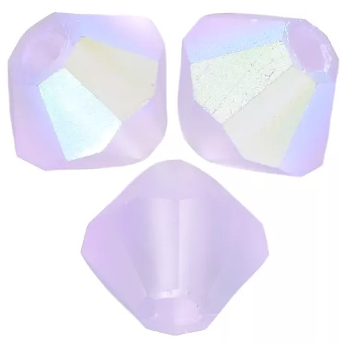 Perles toupies Preciosa - Rondelle Bead 4 mm - Violet AB Matt x30