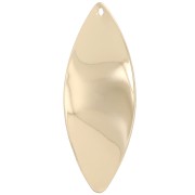 Pendentif ovale ondulé 29x11 mm - Doré x1