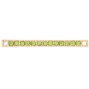 Intercalaire barre 30x2 mm avec strass - Doré - Vert clair x1|raw }}