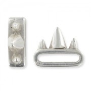 Poussoir spikes 6x17 mm argenté vieilli x1
