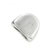 Embout arrondi pour lacet  5 mm argenté vieilli x1