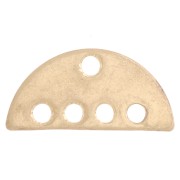 Intercalaire chandelier multi-trous forme demi-cercle 8x17 mm - Doré vintage x1