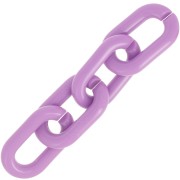 Maillon ovale en acrylique 39x23 mm - Lilas x1|raw }}