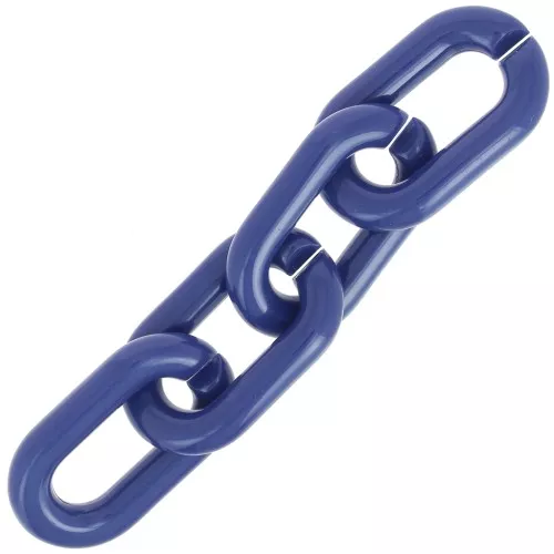 Maillon ovale en acrylique 39x23 mm - Bleu foncé x1