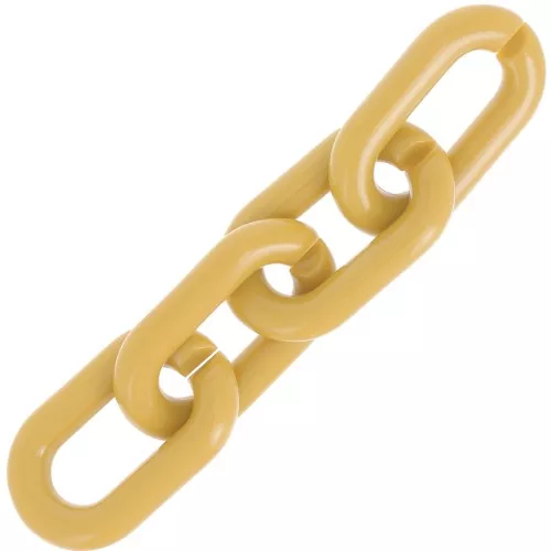 Maillon ovale en acrylique 39x23 mm - Ocre x1