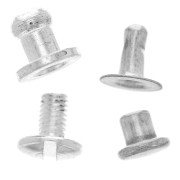 Fermoir et rivet pour base bracelet 2 tours 10 mm argenté x1|raw }}