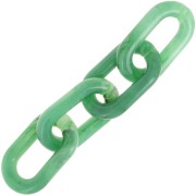 Maillon ovale en acrylique 39x23 mm - Marbré Vert x1|raw }}