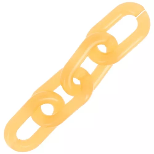 Maillon ovale en acrylique transparent 39x23 mm - Orange clair x1