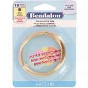 Fil de laiton rond 1.02 mm - German Style Wire - Doré x4m