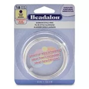 Fil de cuivre rond 1.02 mm- German Style Wire - Argenté x4m