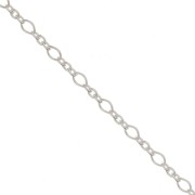 Chaîne maille fantaisie alternée (1x3) 2.2 mm en Argent 925 x1m