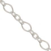 Chaîne maille fantaisie alternée (1x3) 2.2 mm en Argent 925 x1m