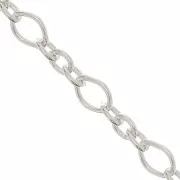 Chaîne maille fantaisie alternée (1x3) 2.2 mm en Argent 925 x1m