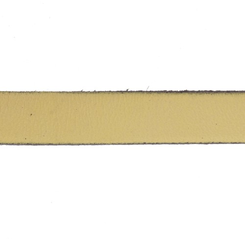 Lacet cuir 10 mm Doré x30cm