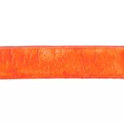 Lacet cuir 10 mm Orange Fluo x30cm