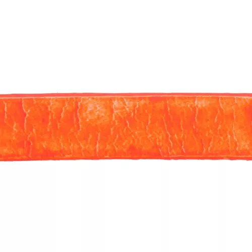 Lacet cuir 10 mm Orange Fluo x30cm
