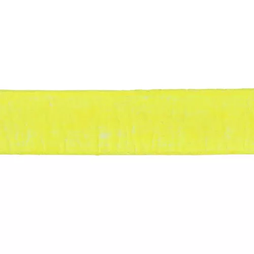 Lacet cuir 10 mm Jaune Fluo x30cm