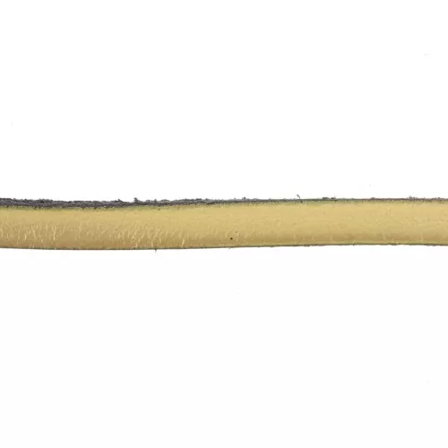 Lacet cuir 5x2 mm Doré x30cm