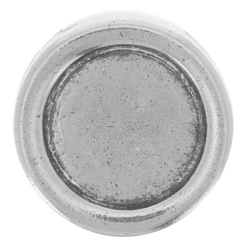Poussoir rond à décorer pour lacet 10 mm - Placage argent fin vieilli x1