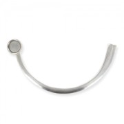 Demi tour de cou 13,5 cm porte cabochon pour cordon argenté vieilli|raw }}