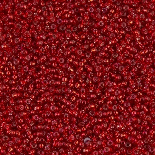 Rocaille Miyuki 15/0 1419 - Dyed Silver Lined Red x8g