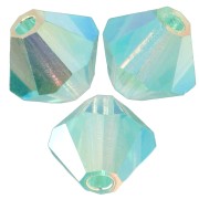 Perles toupies Preciosa - Rondelle Bead 4 mm - Caribbean Sea AB 2X x30|raw }}