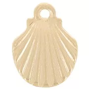 Breloque coquillage 13x10 mm - Doré x1