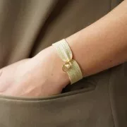 Breloque coquillage 13x10 mm - Doré x1