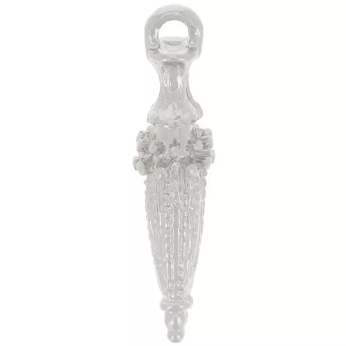 Pendentif pointe de pendule ethnique 24x6 mm - Argenté x1