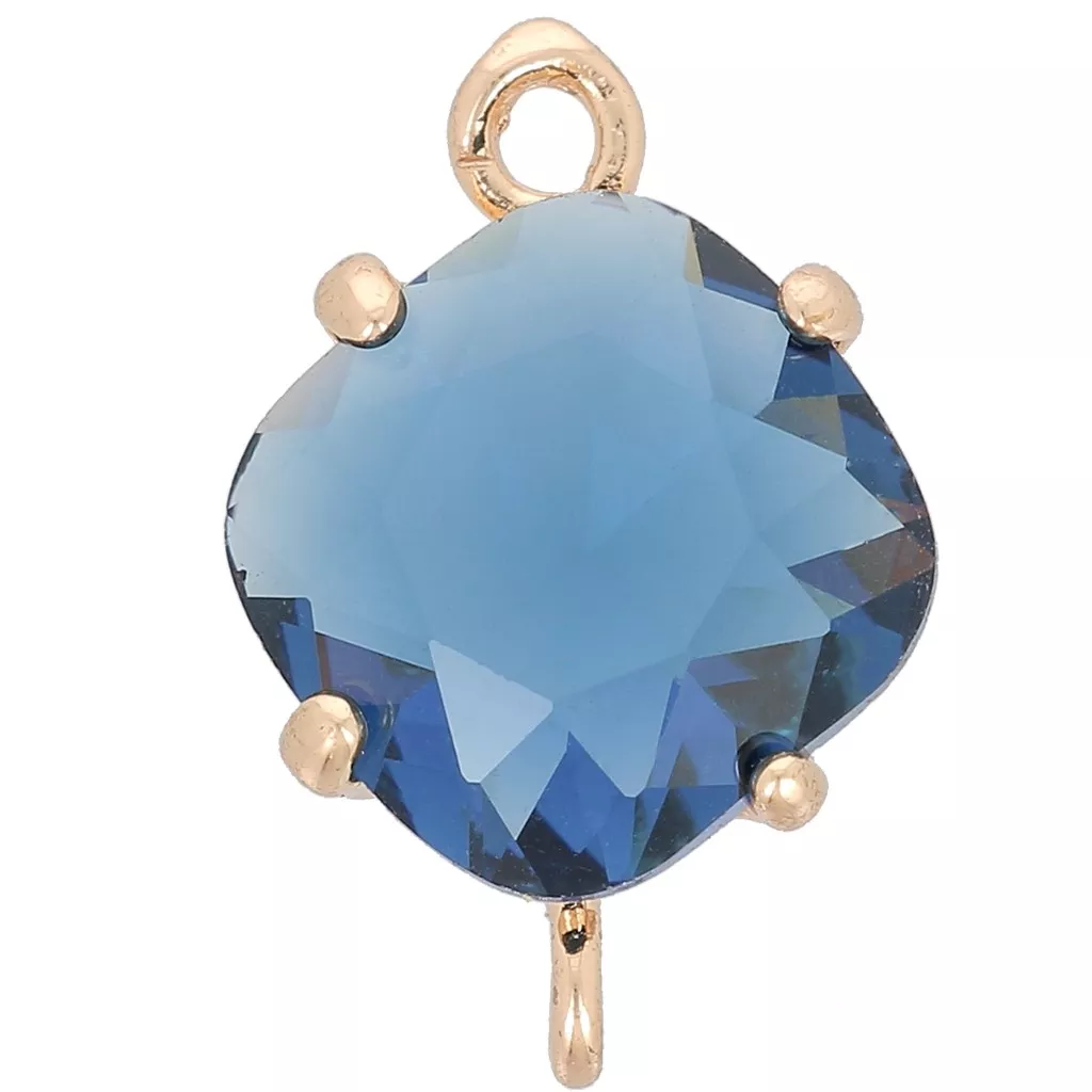 Lot De 520 Perles Anciennes En Verre – Facettées – Bleu Ciel – Fabriqué En France