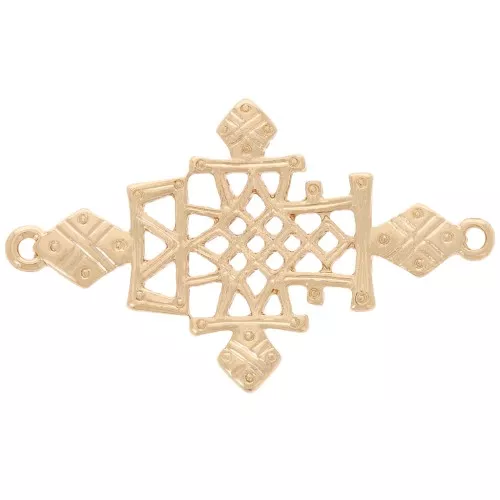 Intercalaire croix Touareg 38x23 mm - Doré x1