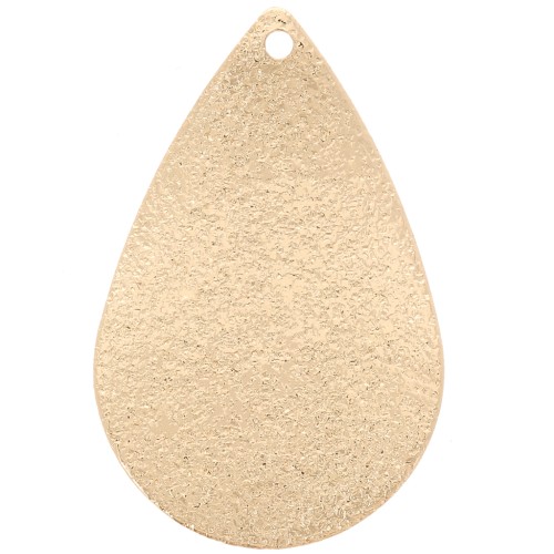 Sequin goutte effet diamanté 25.5x16.5 mm - Doré x1