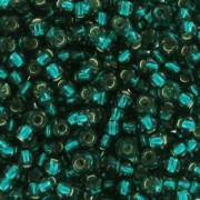 Rocaille Miyuki 11/0 30 - Silver Lined Transparent Dark Teal x8g|raw }}