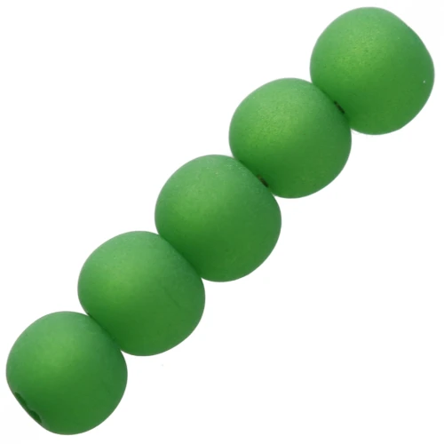 Perles rondes Polaris Dépolies 4 mm Fern Green x20