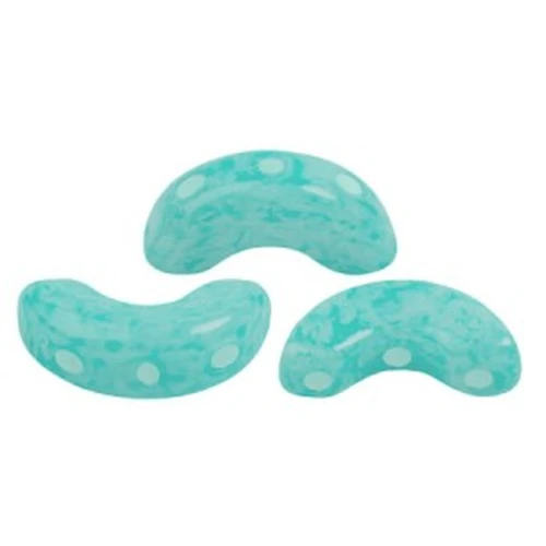Arcos® par Puca® 5x10 mm - Milky Green Turquoise x10g