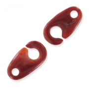 Fermoir menotte 12 mm - Dark Red Coral x1|raw }}