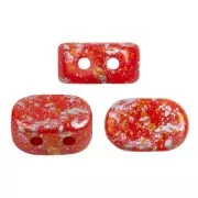 Perles en verre Lipsi® par Puca® 4x6 mm - Opaque Red Coral Tweedy x10g