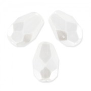 Poires facettées 7x5 mm White Pearl x25|raw }}