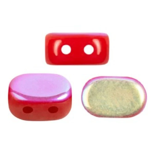 Perles en verre Lipsi® par Puca® 4x6 mm - Opaque Red Coral AB x10g